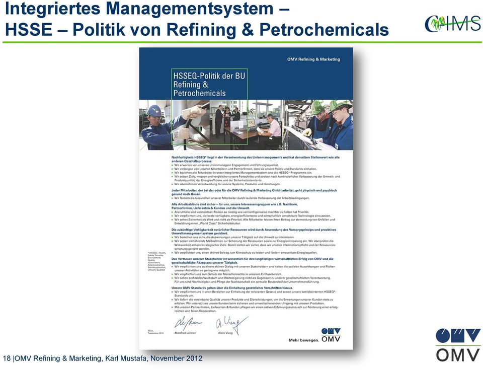 Petrochemicals 18 OMV Refining &