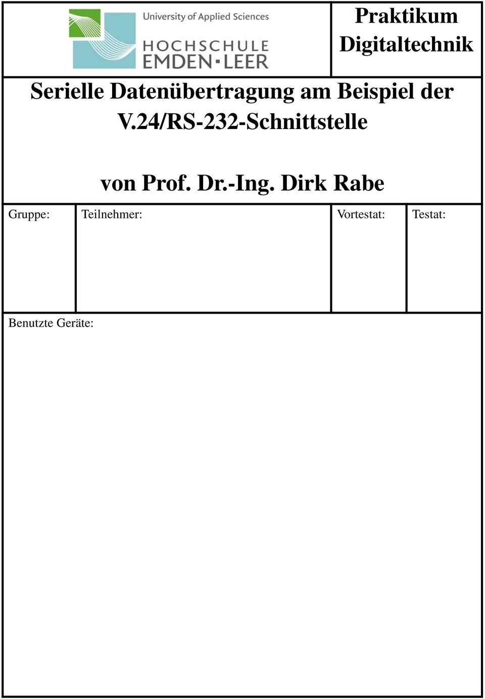 24/RS-232-Schnittstelle von Prof. Dr.-Ing.