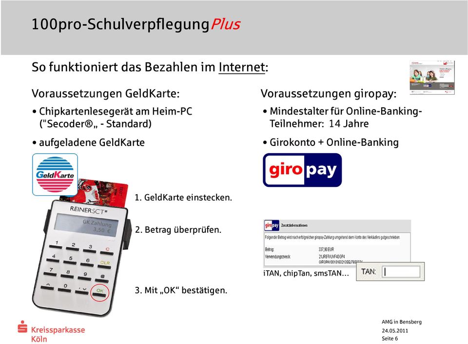 Voraussetzungen giropay: Mindestalter für Online-Banking- Teilnehmer: 14 Jahre