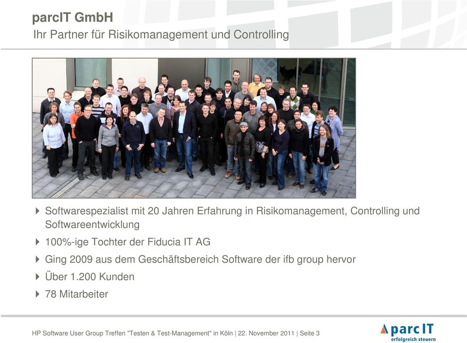 IT AG Ging 2009 aus dem Geschäftsbereich Software der ifb group hervor Über 1.