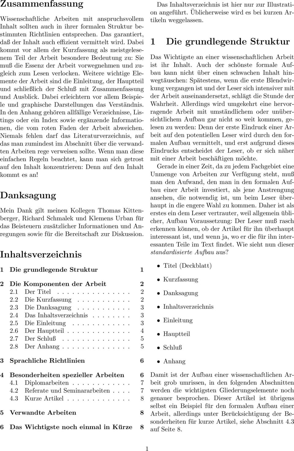 Merkblatt Für Den Aufbau Wissenschaftlicher Arbeiten Pdf