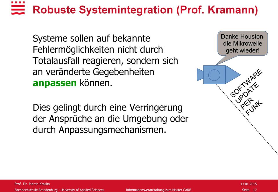 veränderte Gegebenheiten anpassen können. Danke Houston, die Mikrowelle geht wieder!