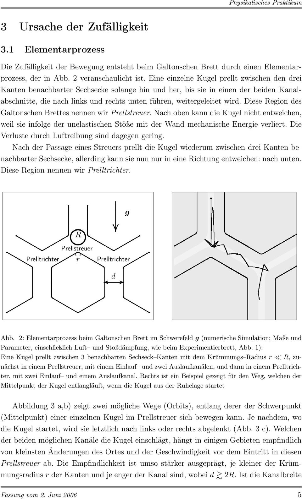 wird Diese Region des Galtonschen Brettes nennen wir Prellstreuer Nach oben kann die Kugel nicht entweichen, weil sie infolge der unelastischen Stöße mit der Wand mechanische Energie verliert Die