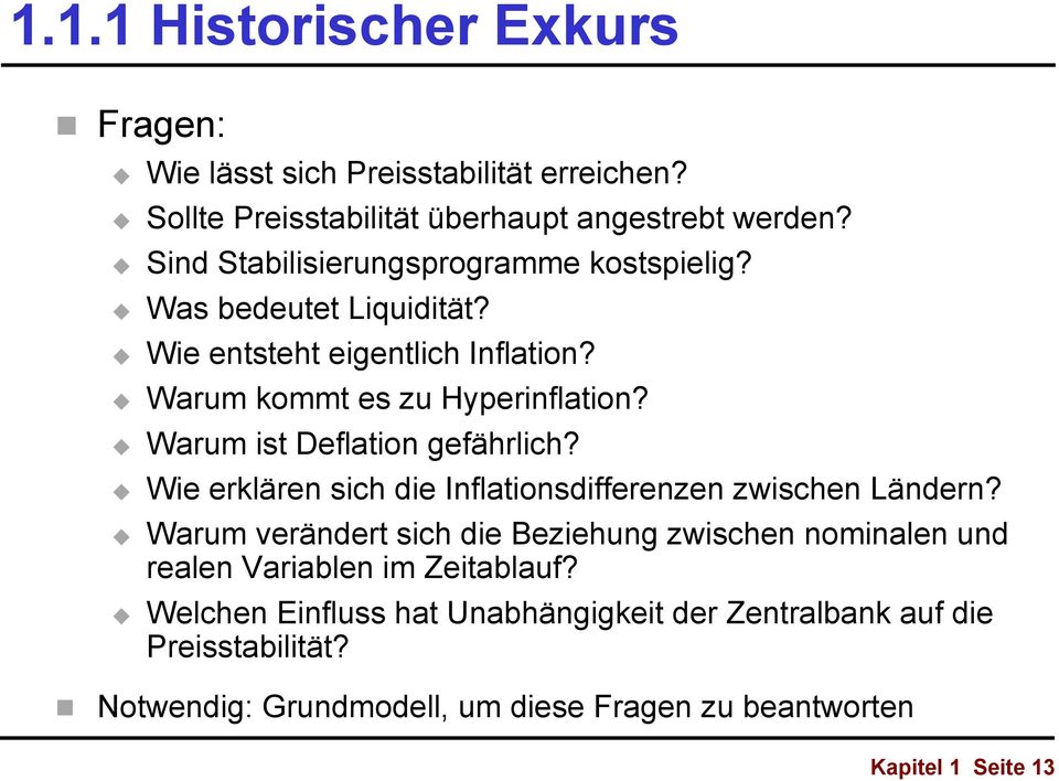 Warum ist Deflation gefährlich? Wie erklären sich die Inflationsdifferenzen zwischen Ländern?