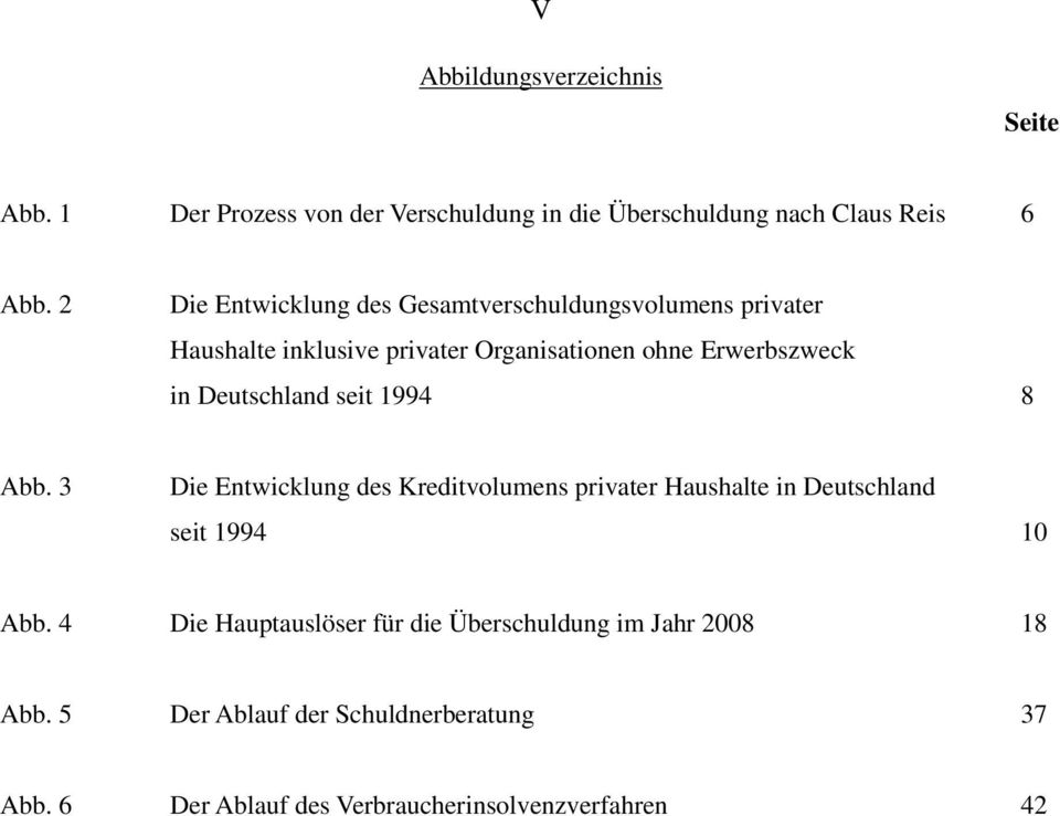 Deutschland seit 1994 8 Abb. 3 Die Entwicklung des Kreditvolumens privater Haushalte in Deutschland seit 1994 10 Abb.