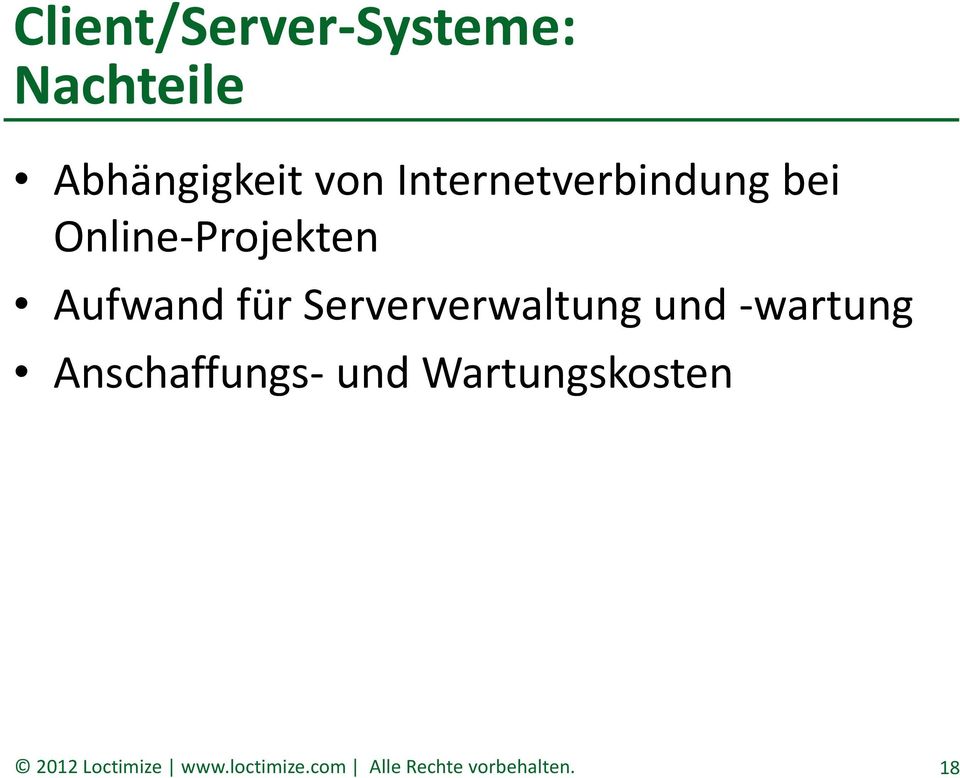 Serververwaltung und -wartung Anschaffungs- und