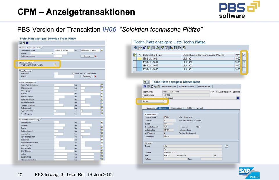 Selektion technische Plätze 10