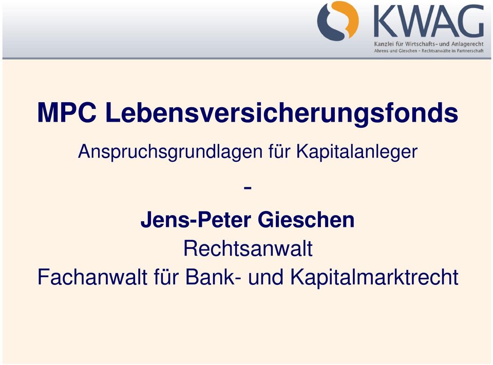Kapitalanleger - Jens-Peter Gieschen