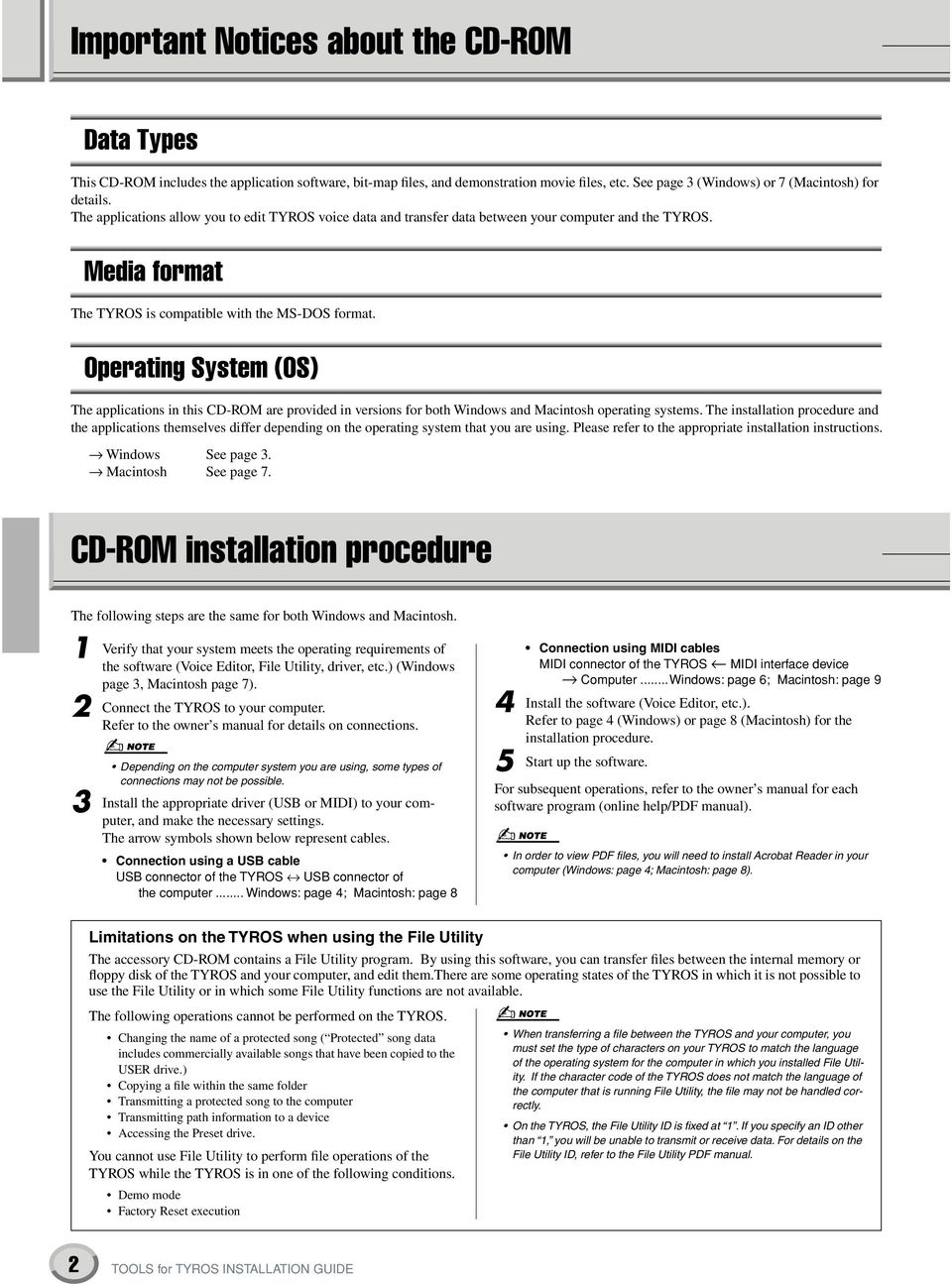 Operating System (OS) The applications in this CD-ROM are provided in versions for both Windows and Macintosh operating systems.