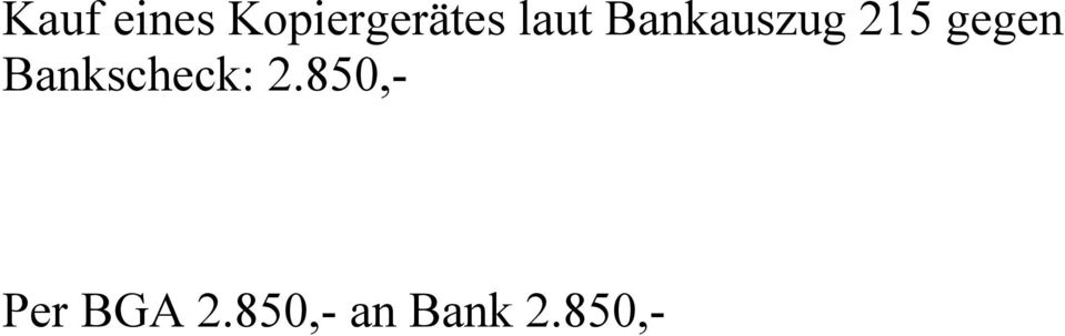 Bankscheck: 2.