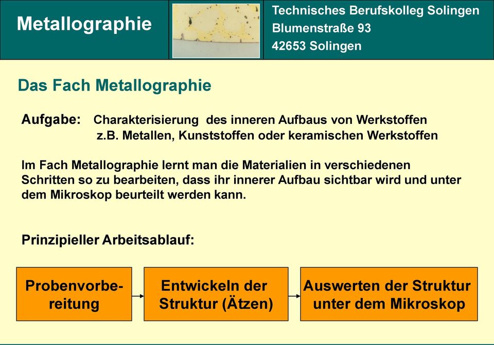 us von Werkstoffen z.b.