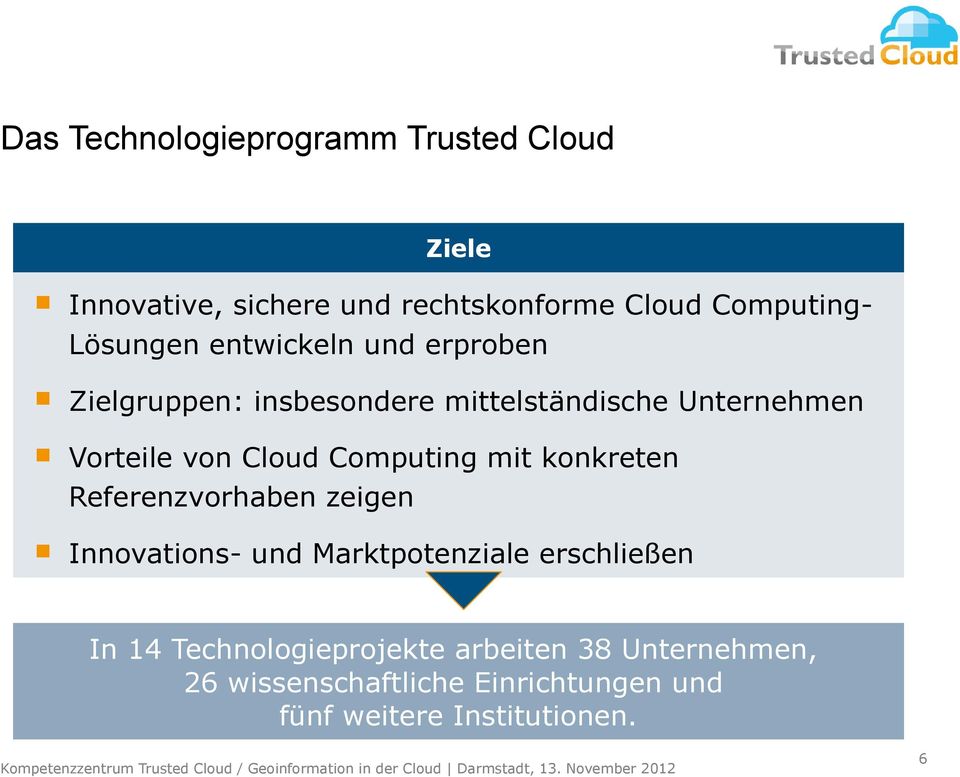 Vorteile von Cloud Computing mit konkreten Referenzvorhaben zeigen Innovations- und Marktpotenziale