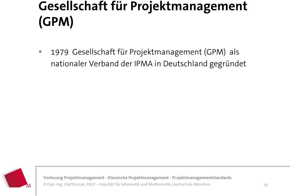 Verband der IPMA in Deutschland