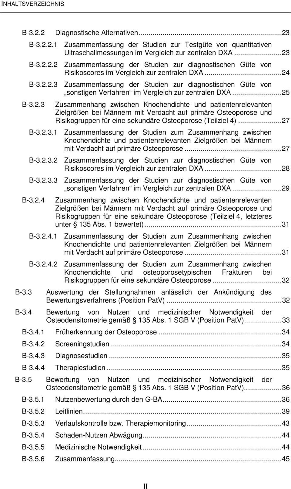 ..23 Zusammenfassung der Studien zur diagnostischen Güte von Risikoscores im Vergleich zur zentralen DXA.