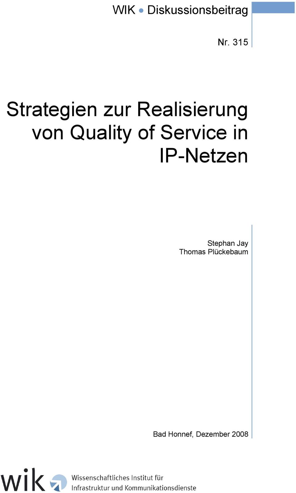 Quality of Service in IP-Netzen