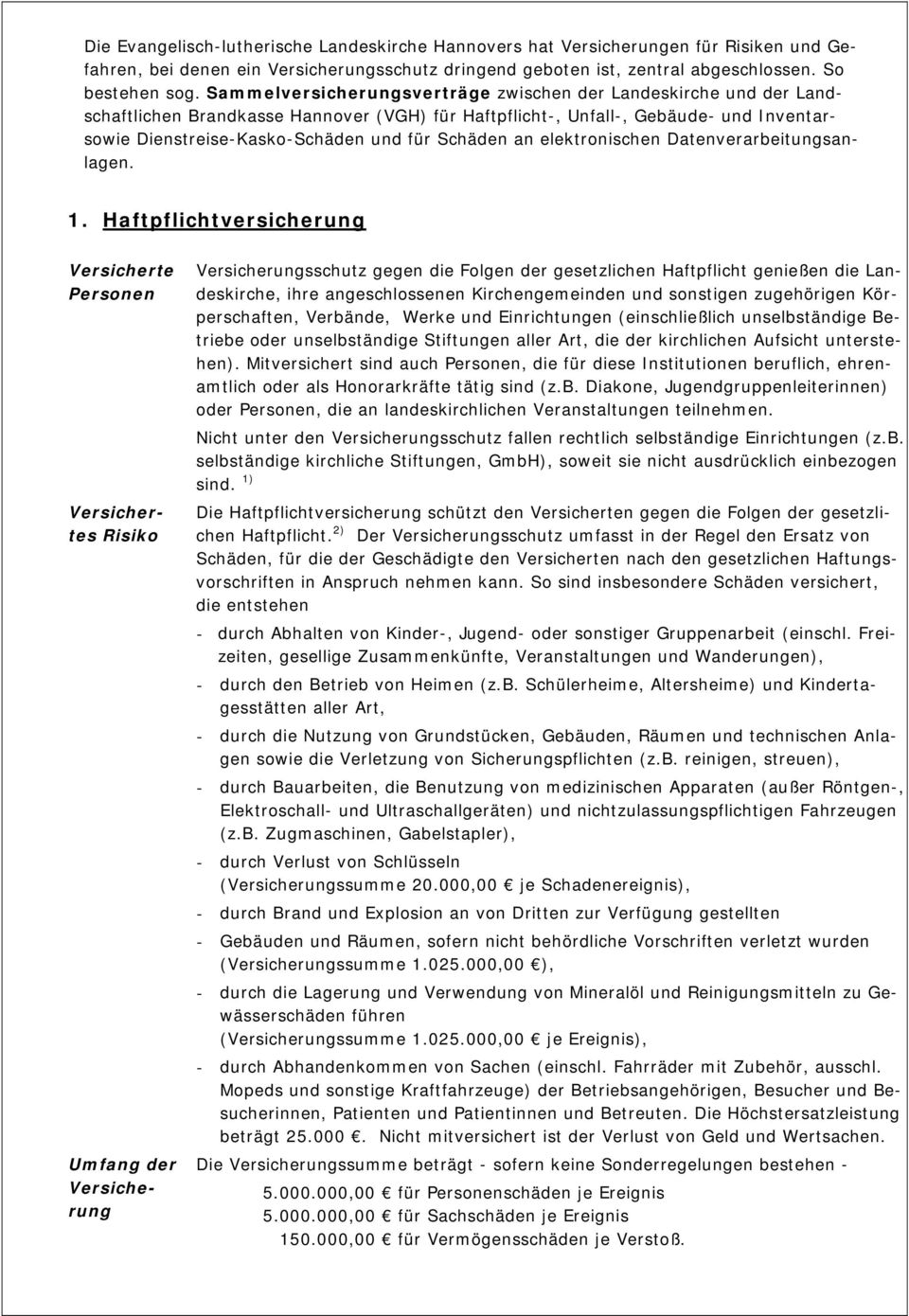 Schäden an elektronischen Datenverarbeitungsanlagen. 1.