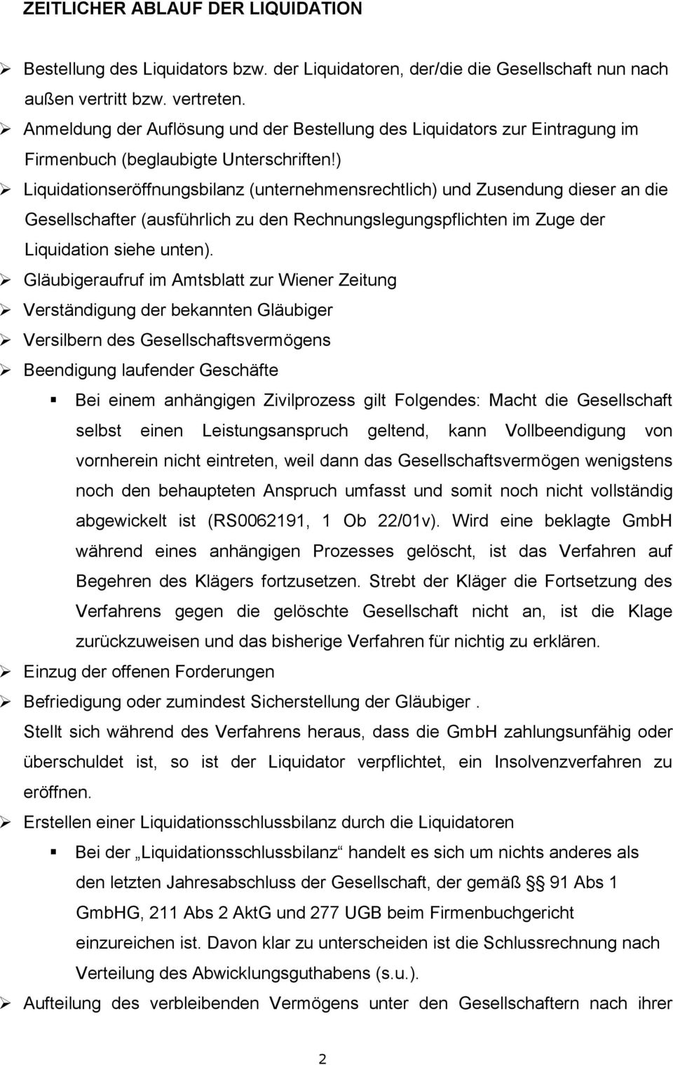 Checkliste Liquidation Einer Gmbh Pdf Free Download