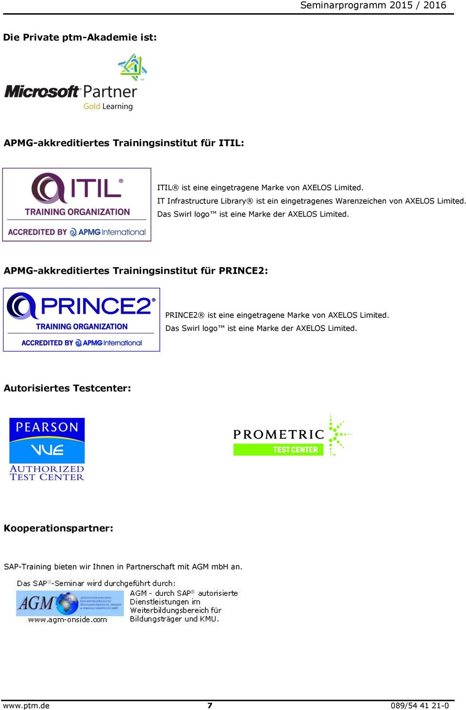 APMG-akkreditiertes Trainingsinstitut für PRINCE2: PRINCE2 ist eine eingetragene Marke von AXELOS Limited.