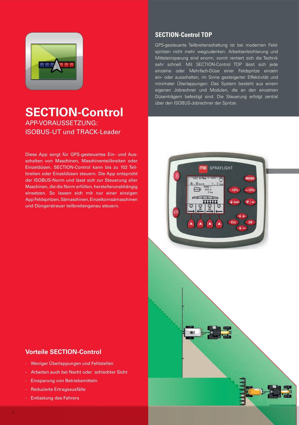 Mit SECTION-Control TOP lässt sich jede einzelne oder Mehrfach-Düse einer Feldspritze einzeln ein- oder ausschalten, im Sinne gesteigerter Effektivität und minimaler Überlappungen.