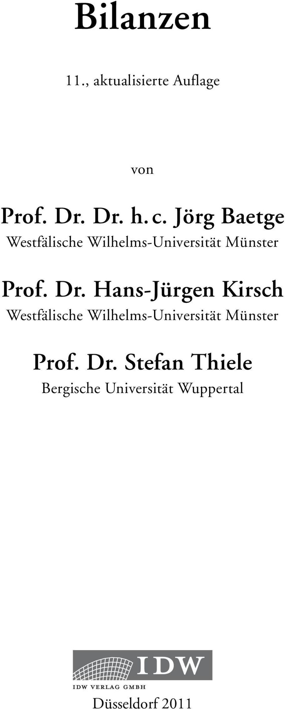Hans-Jürgen Kirsch Westfälische Wilhelms-Universität Münster
