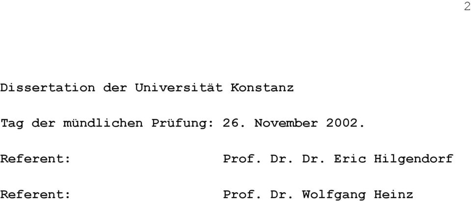 November 2002. Referent: Referent: Prof.