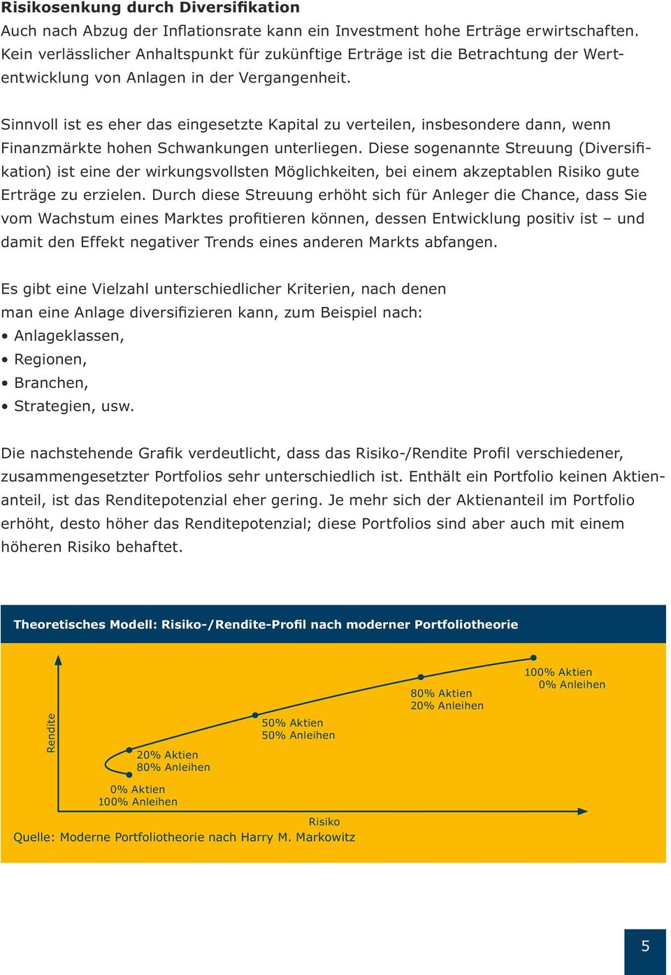 Durch diese Streuung erhöht sich für Anleger die Chance, dass Sie damit den Effekt negativer Trends eines anderen Markts abfangen.