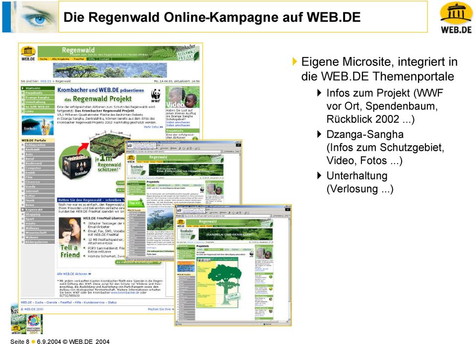 DE Themenportale Infos zum Projekt (WWF vor Ort, Spendenbaum,