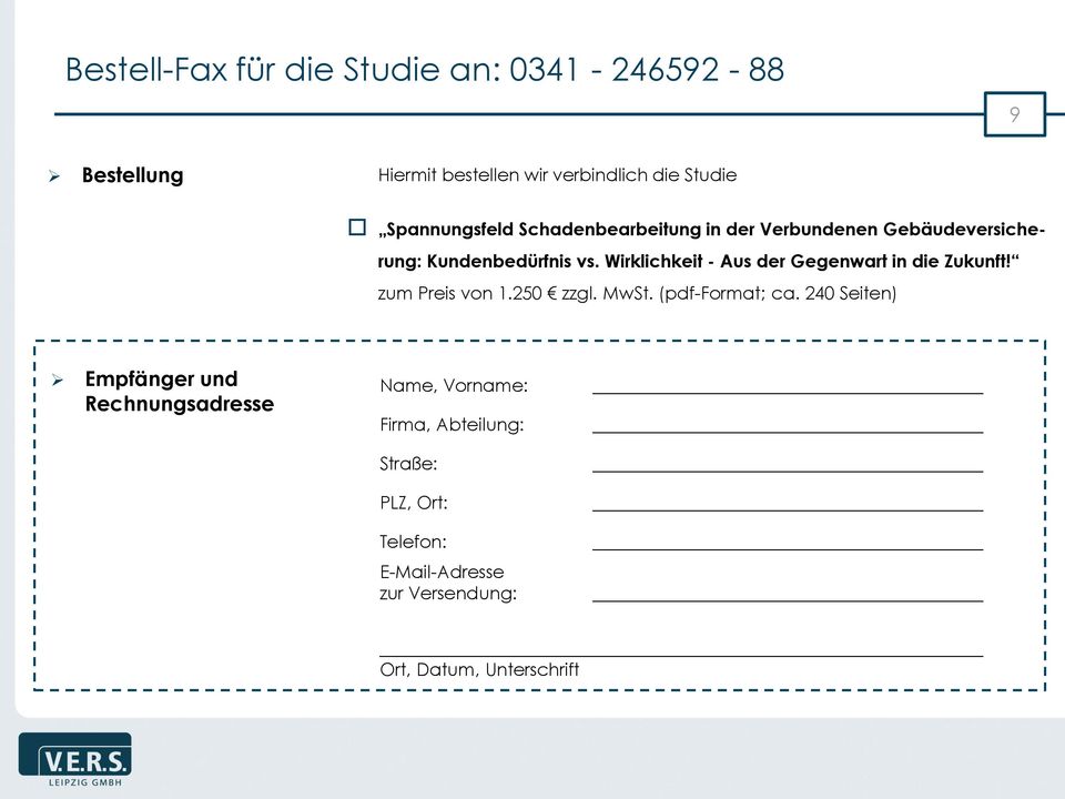 Wirklichkeit - Aus der Gegenwart in die Zukunft! zum Preis von 1.250 zzgl. MwSt. (pdf-format; ca.