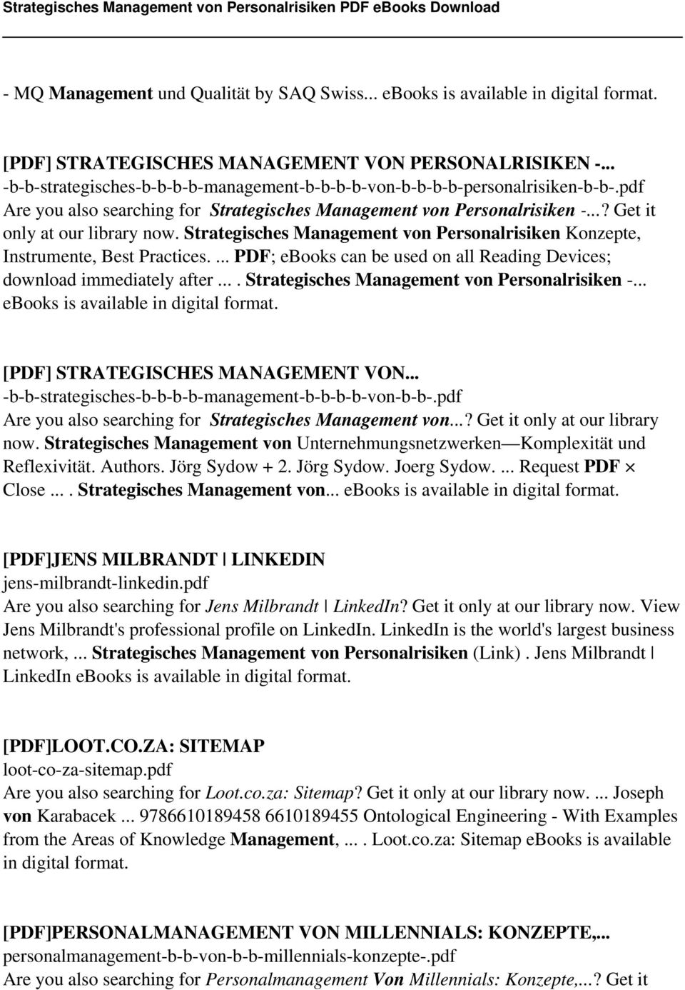 ... Strategisches Management von Personalrisiken -... ebooks is [PDF] STRATEGISCHES MANAGEMENT VON... -b-b-strategisches-b-b-b-b-management-b-b-b-b-von-b-b-.