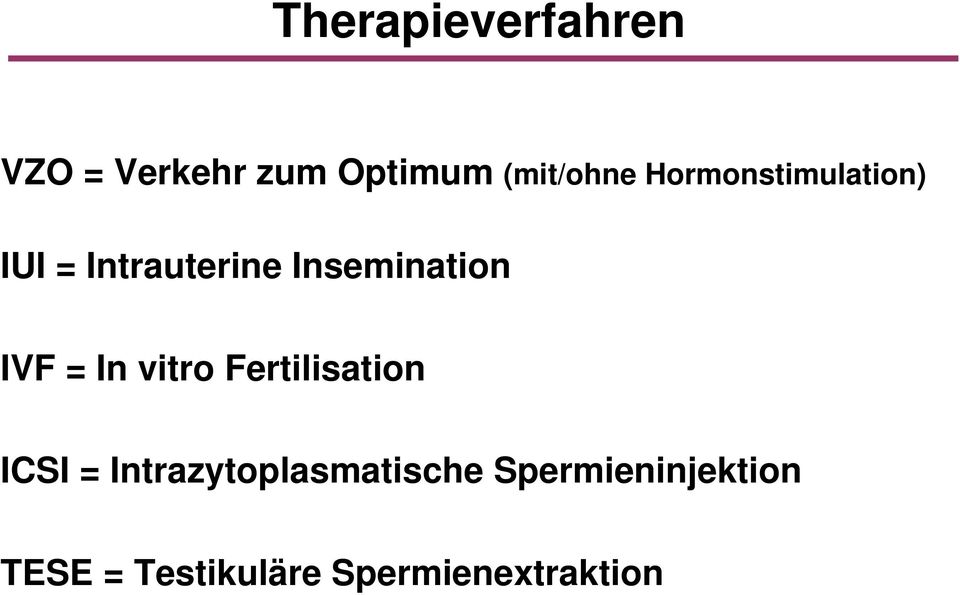 = In vitro Fertilisation ICSI = Intrazytoplasmatische