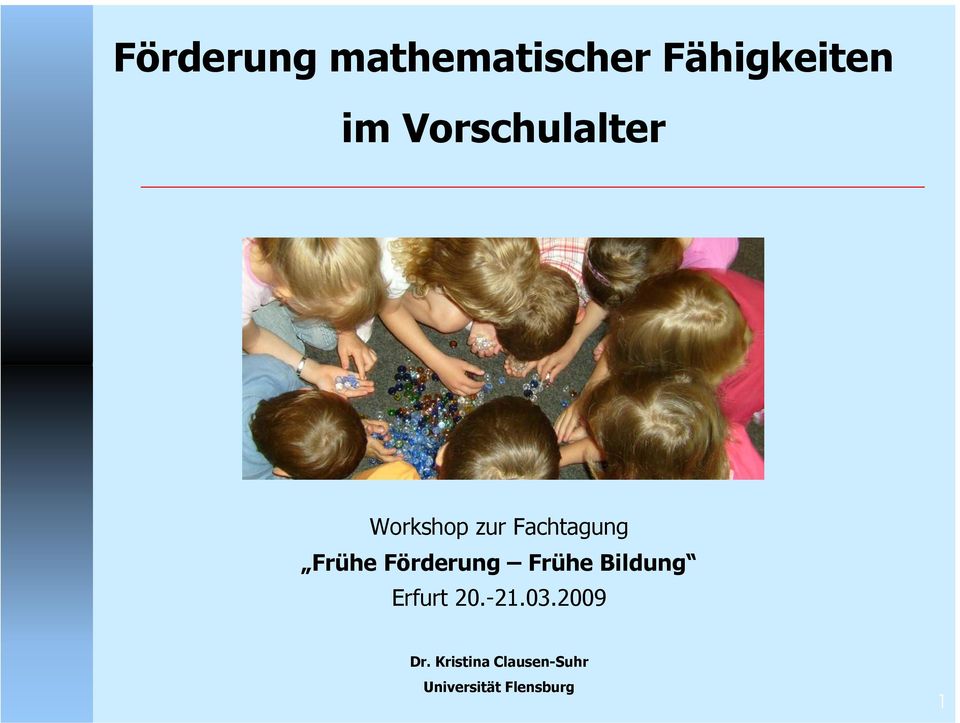 Förderung Frühe Bildung Erfurt 20.-21.03.