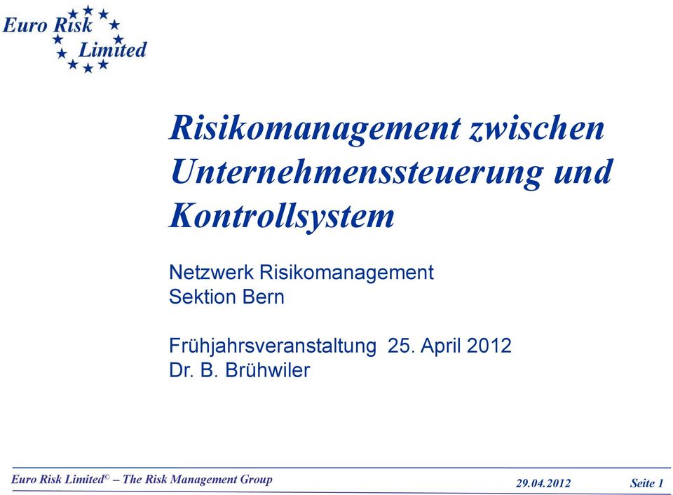 Netzwerk Risikomanagement Sektion Bern