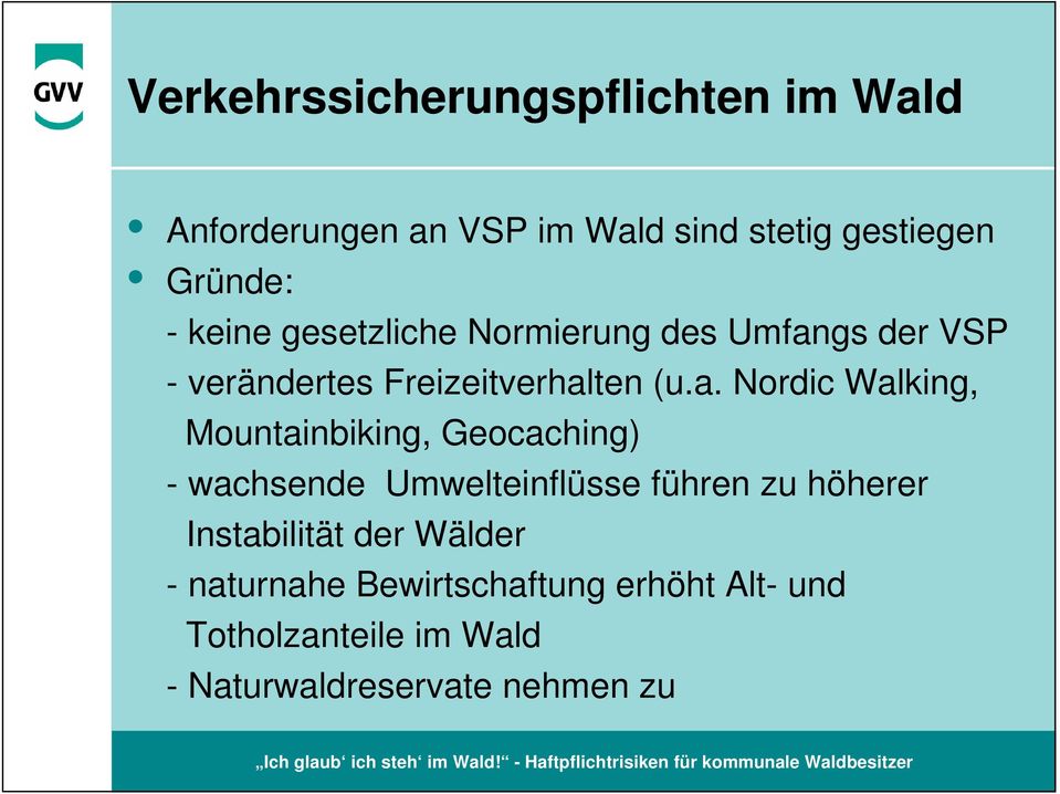 gs der VSP - verändertes Freizeitverhal