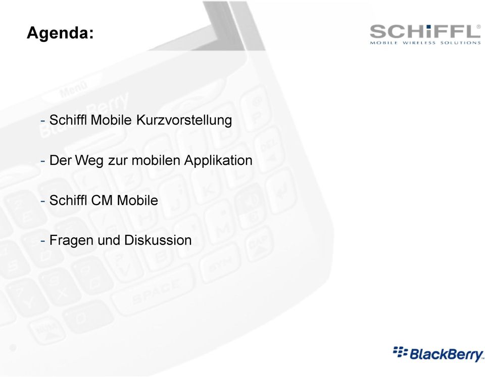 mobilen Applikation - Schiffl