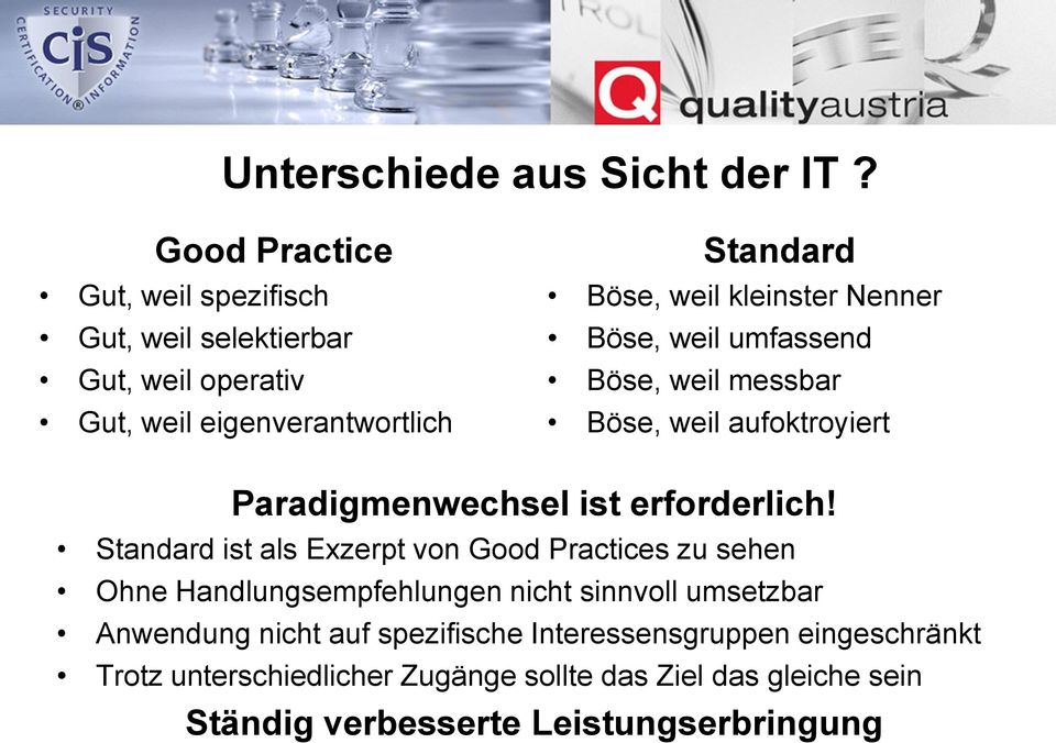 Nenner Böse, weil umfassend Böse, weil messbar Böse, weil aufoktroyiert Paradigmenwechsel ist erforderlich!