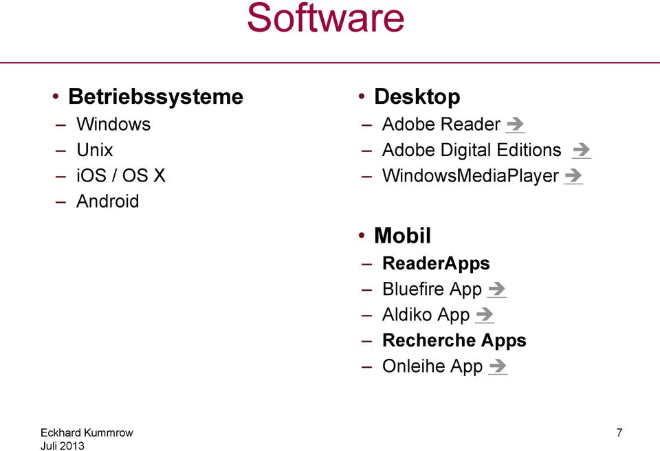 Editions WindowsMediaPlayer Mobil ReaderApps