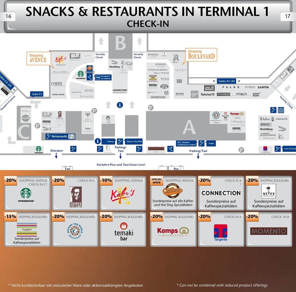 onference enter) Parking/Taxi Snack ar Lost & Found Taxi Vorfahrt Pkw und Taxi/Street Level us SHOPPING AVENUE HEK-IN HEK-IN SHOPPING AVENUE SHOPPING AVENUE HEK-IN SHOPPING OULEVARD alle Kaffeéund