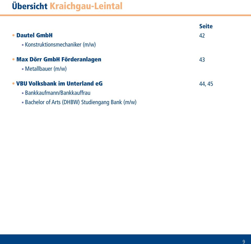Metallbauer (m/w) VBU Volksbank im Unterland eg