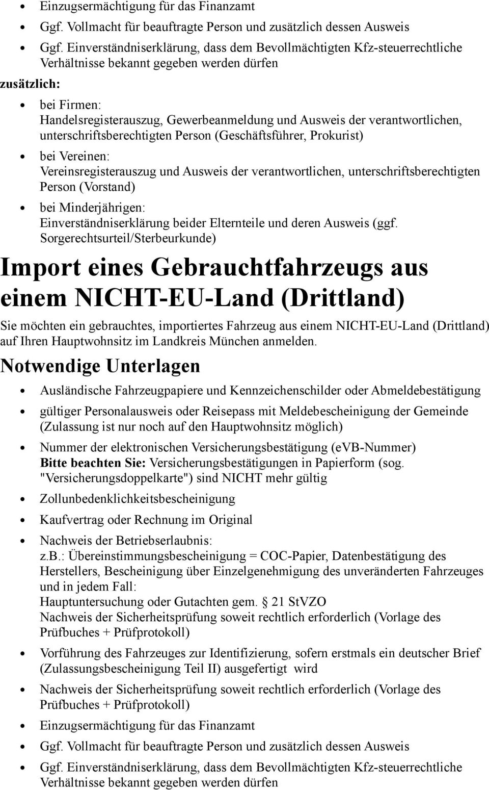 einem NICHT-EU-Land (Drittland) auf Ihren Hauptwohnsitz im Landkreis München anmelden.