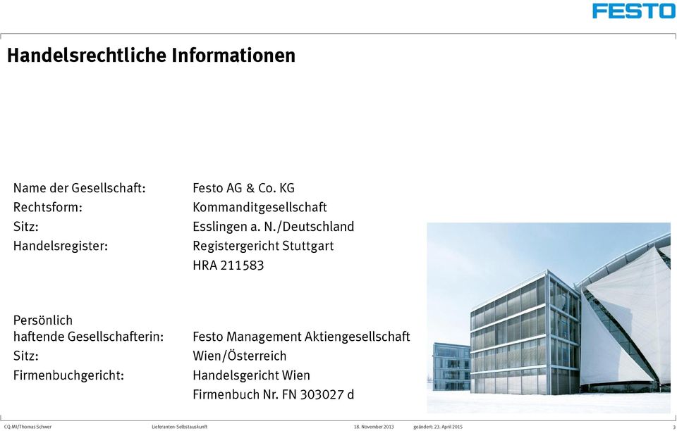 /Deutschland Registergericht Stuttgart HRA 211583 Persönlich haftende Gesellschafterin: