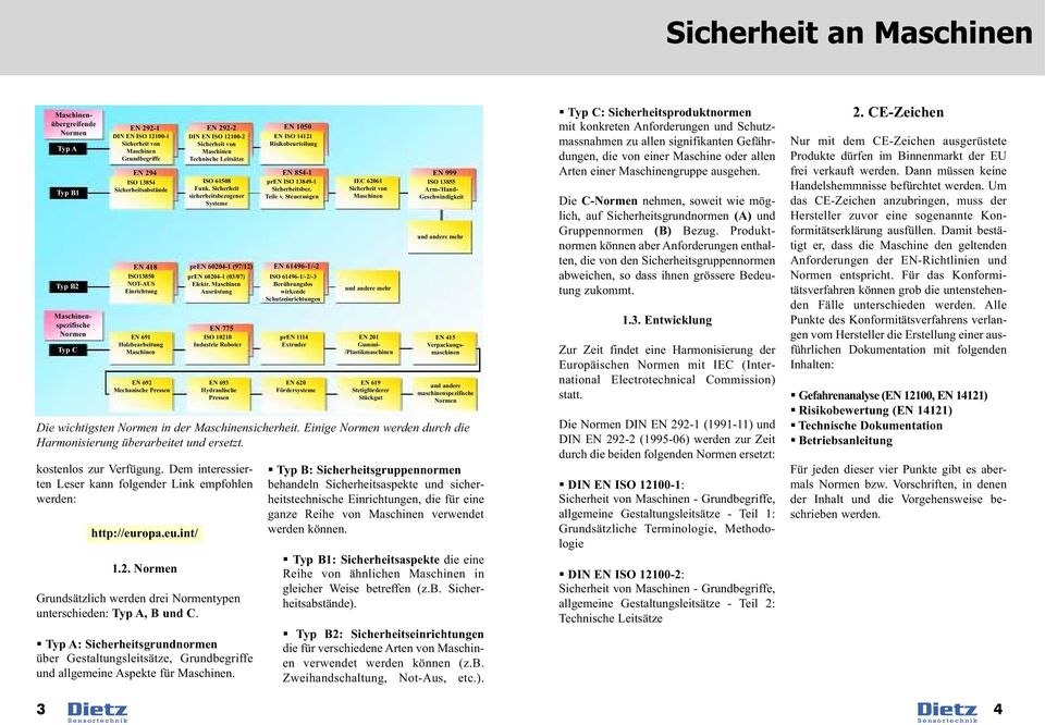 Sicherheit Sicherheitsbez. Sicherheit von Arm-/Handsicherheitsbezogener Teile v.