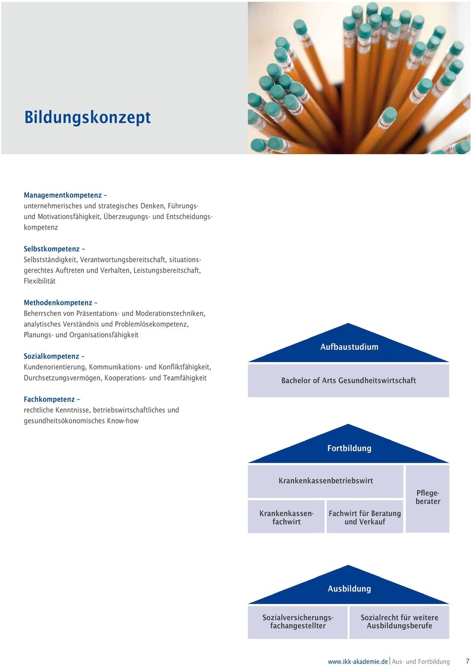 Verständnis und Problemlösekompetenz, Planungs- und Organisationsfähigkeit Sozialkompetenz Kundenorientierung, Kommunikations- und Konfliktfähigkeit, Durchsetzungsvermögen, Kooperations- und