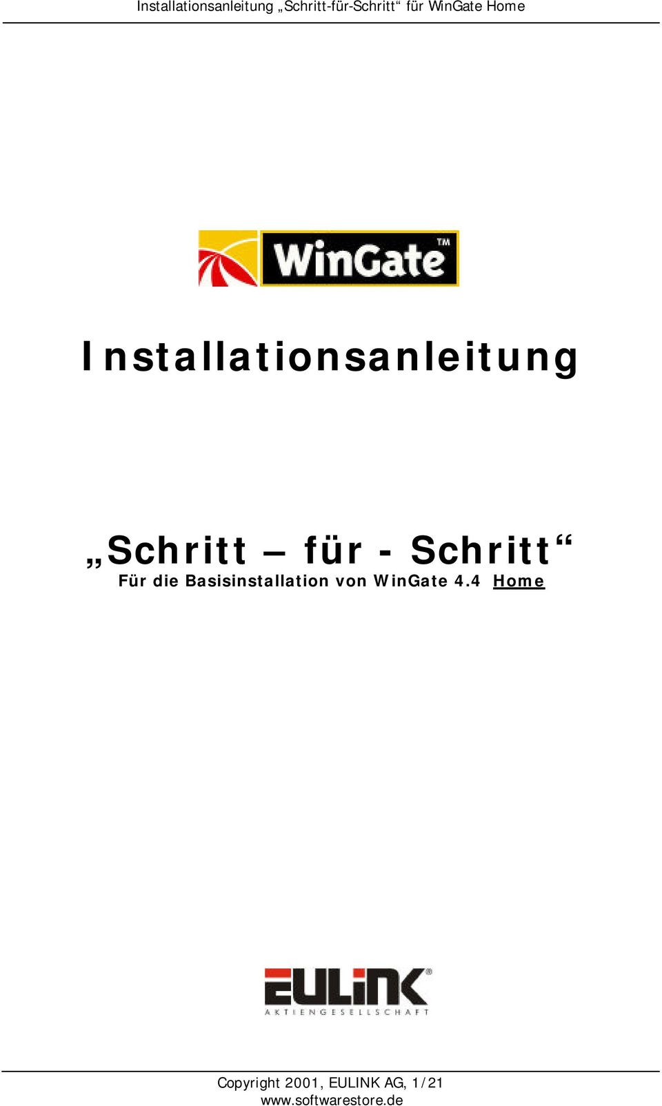 Basisinstallation von WinGate