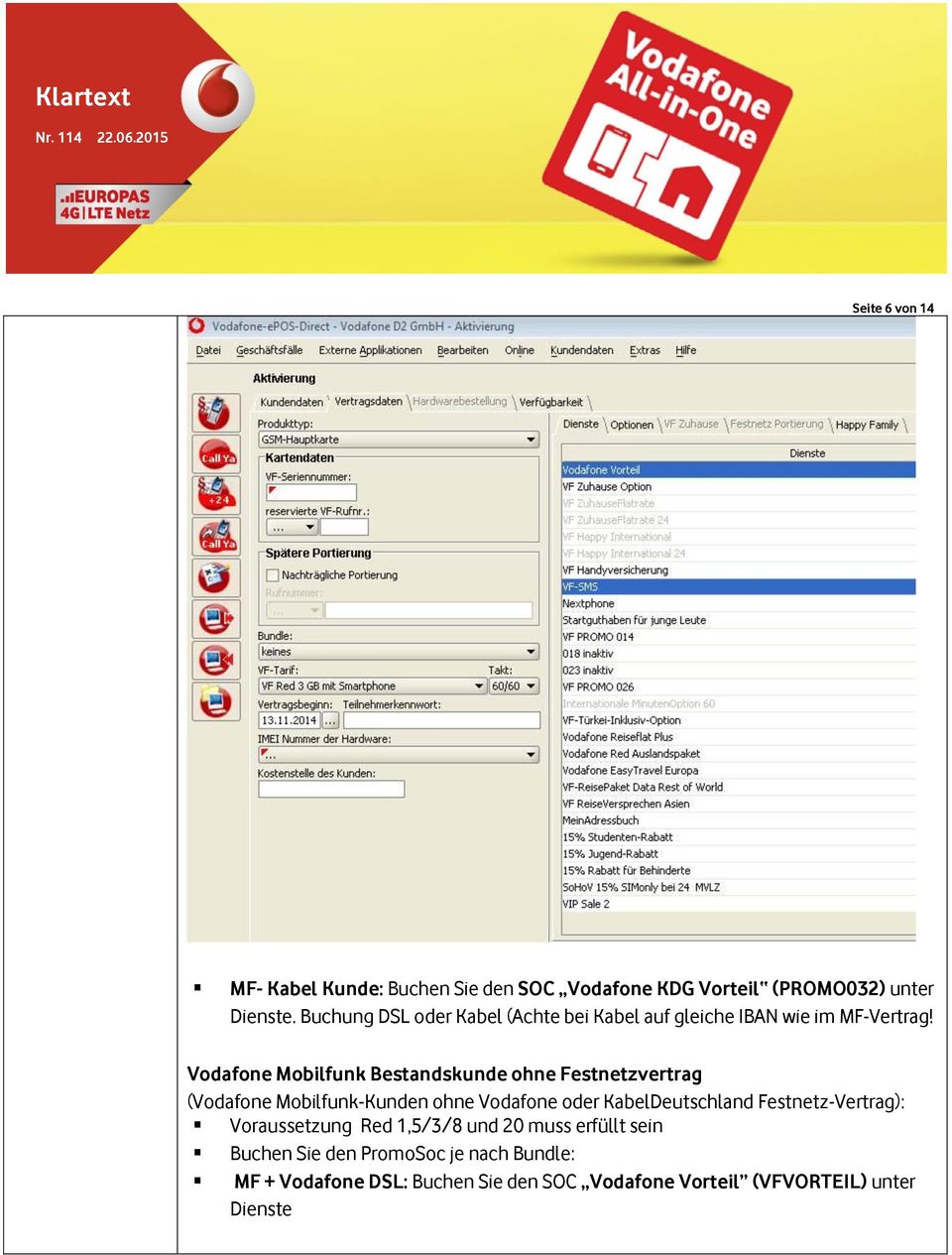 Vodafone Mobilfunk Bestandskunde ohne Festnetzvertrag (Vodafone Mobilfunk-Kunden ohne Vodafone oder KabelDeutschland