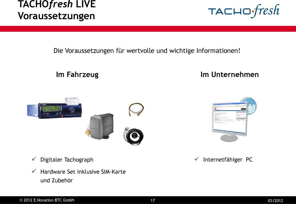 Im Fahrzeug Im Unternehmen Digitaler Tachograph