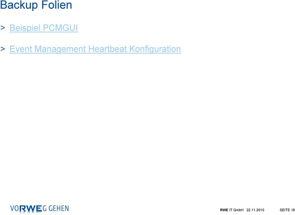 Heartbeat Konfiguration