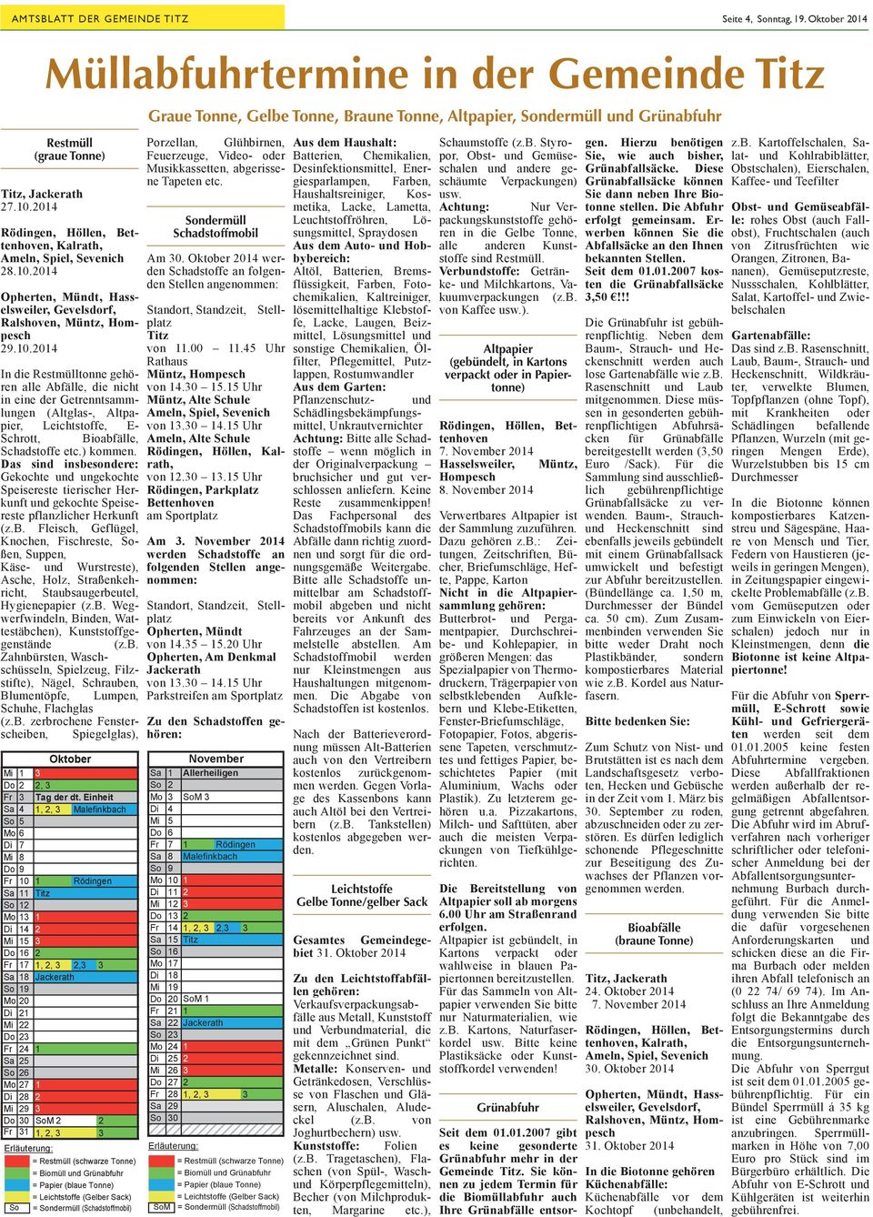 2014 Rödingen, Höllen, Bettenhoven, Kalrath, Ameln, Spiel, Sevenich 28.10.