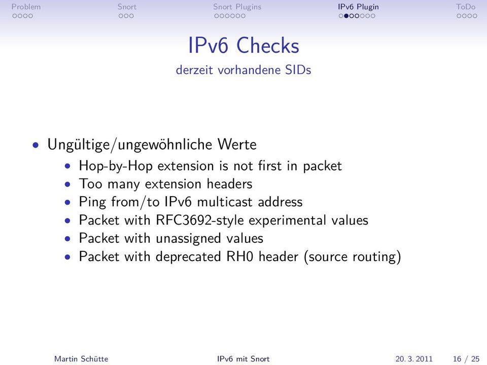 Packet with RFC3692-style experimental values Packet with unassigned values Packet with