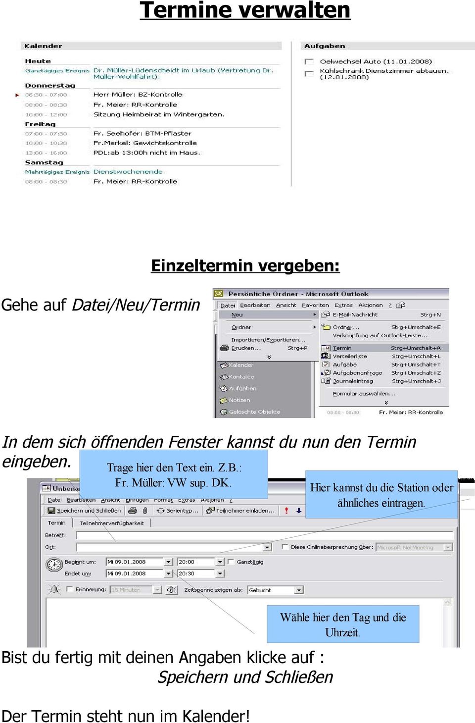 DK. Hier kannst du die Station oder ähnliches eintragen.