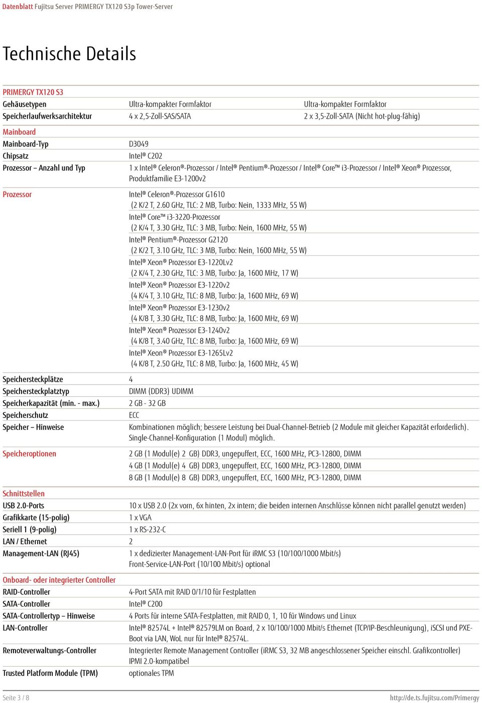 Produktfamilie E3-1200v2 Intel Celeron -Prozessor G1610 (2 K/2 T, 2.60 GHz, TLC: 2 MB, Turbo: Nein, 1333 MHz, 55 W) Intel Core i3-3220-prozessor (2 K/4 T, 3.